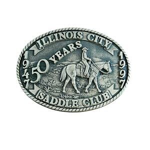 50 Year Commemorative Illnois City Saddle Club Belt Buckle